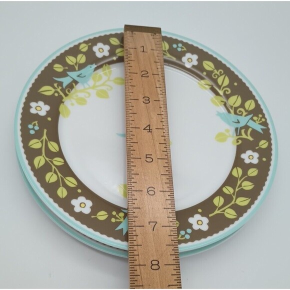Vera Bradley Sittin' In A Tree Salad Plates 8" Andrea by Sadek Set of 2 - Picture 5 of 5